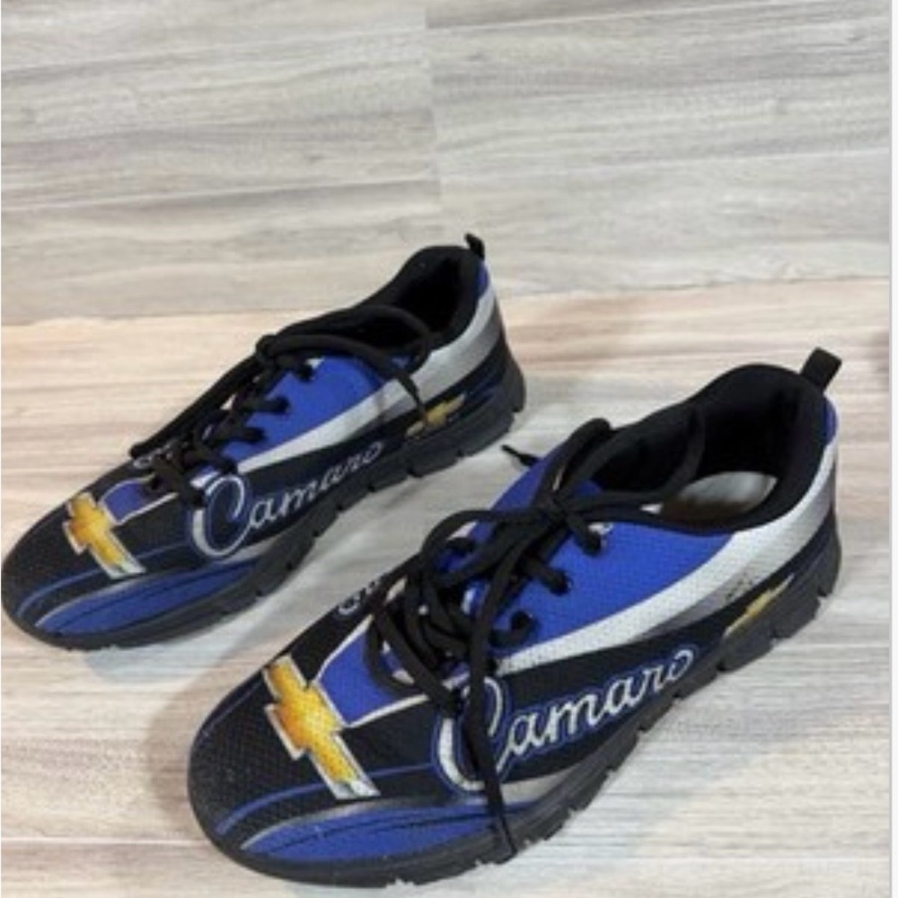 Camaro Blue & Black Men’s Racing-Inspired Sneakers